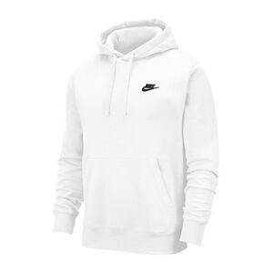 Men's Medium White Nike Sportswear Club Fleece Pullover Hoodie